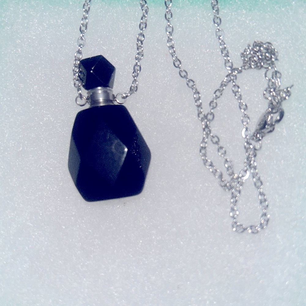 Boho hippie Onyx Crystal Perfume Bottle 1…